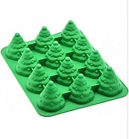 3D Christmas Tree Silicone Mold 12-Cavity