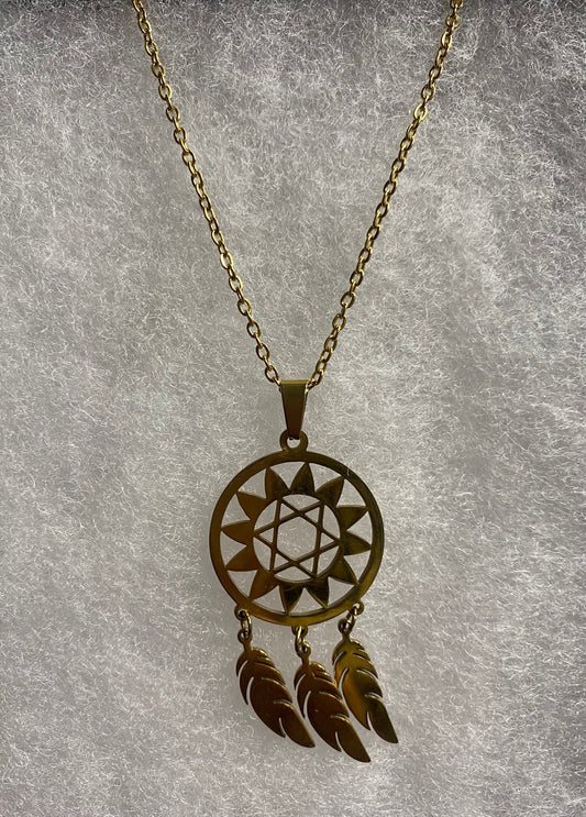 Stainless Steel Dreamcatcher Gold