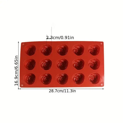 Silicone 15 Cavity Roses Mold