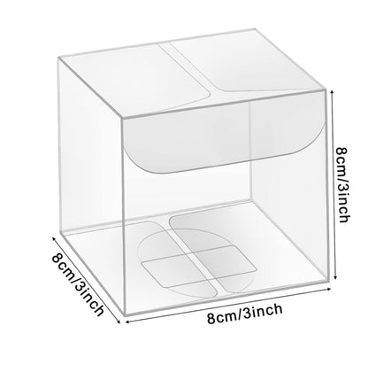 CLEAR PVC GIFT BOX (10 PCS) 3”x3”x3”