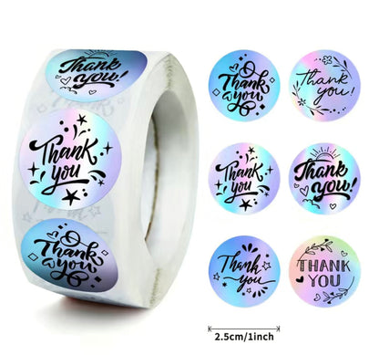 2.5cm S13 Thank you Stickers 500 PCS