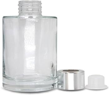 Reed Diffuser Bottles Empty Glass with Caps (Silver) 5 oz