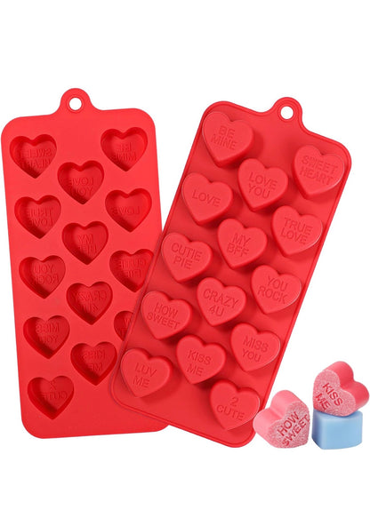 Heart with Love WordsSilicone mold