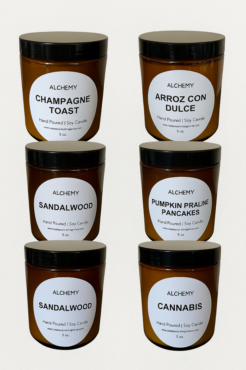 Velas Aromaticas de Soja (Soy Candles) 8 oz.