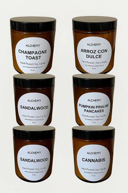 Velas Aromaticas de Soja (Soy Candles) 8 oz.