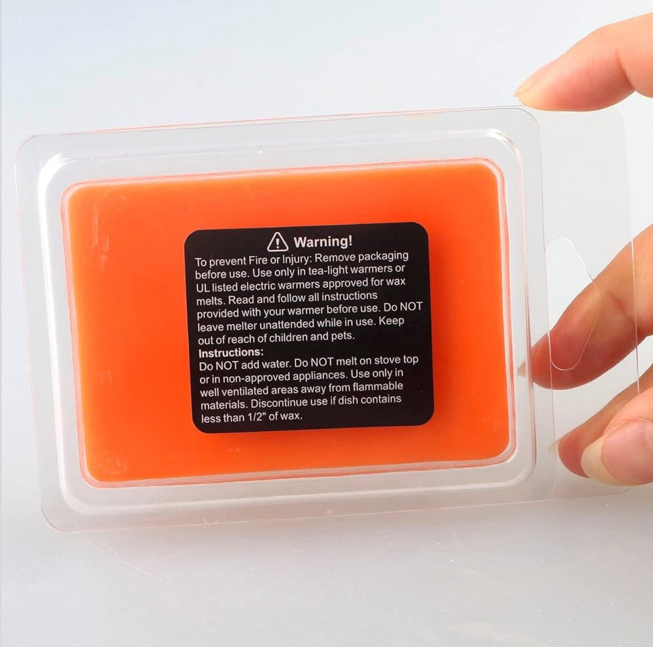 Wax Melts & Tart Warning Labels
