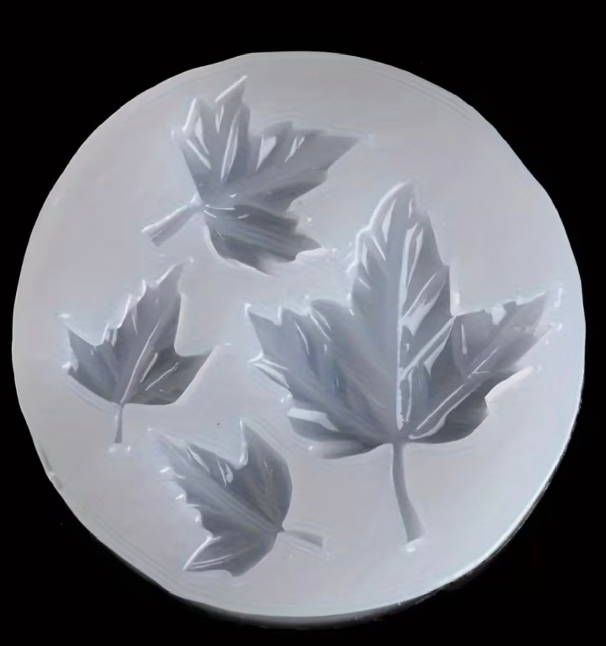 Molde de silicona hojas
