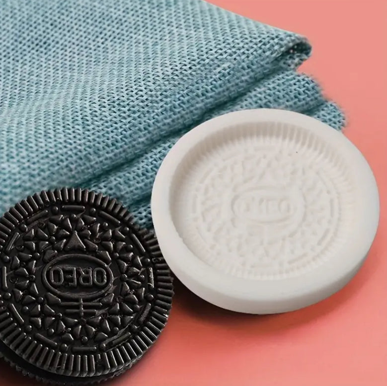 Molde de  Silicon con Forma de Galleta (oreo)