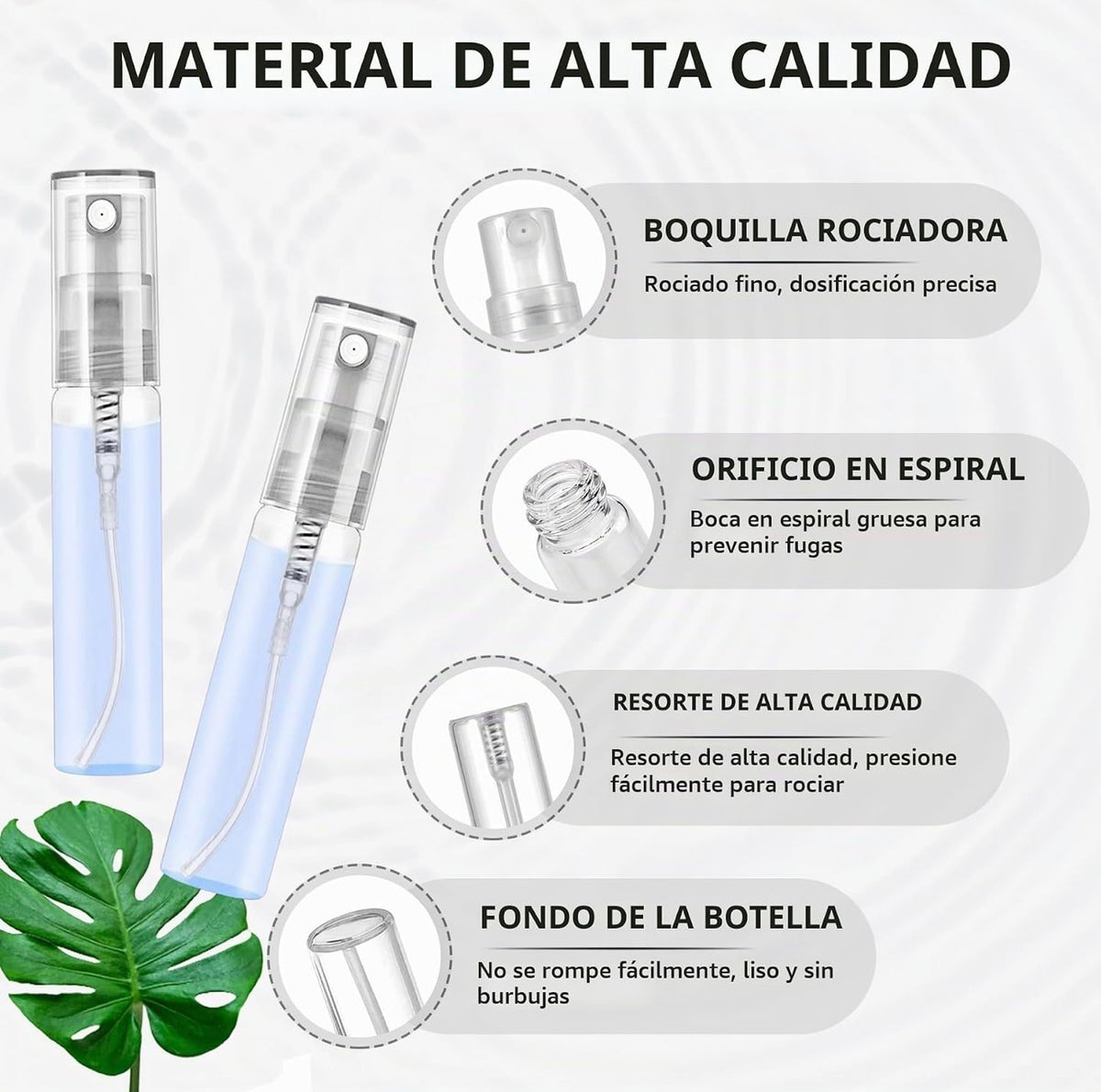 💥DISPONIBLE PRONTO💥 Mini botella de cristal con aerosol 0.17 oz 10 pcs