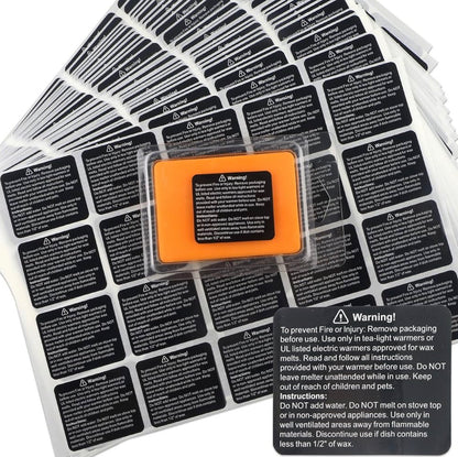 Wax Melts & Tart Warning Labels