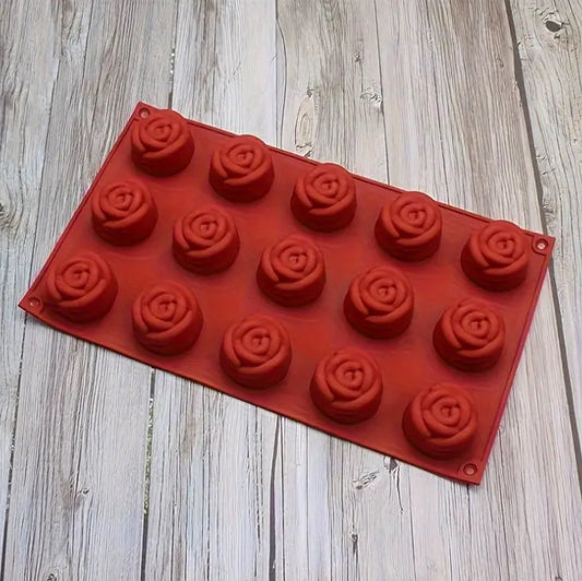 Silicone 15 Cavity Roses Mold