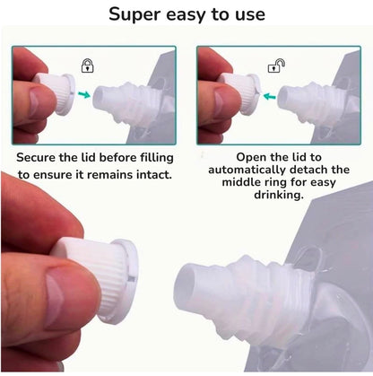 Clear Plastic Pouches W/Spout Bag 16 oz 10 Pcs