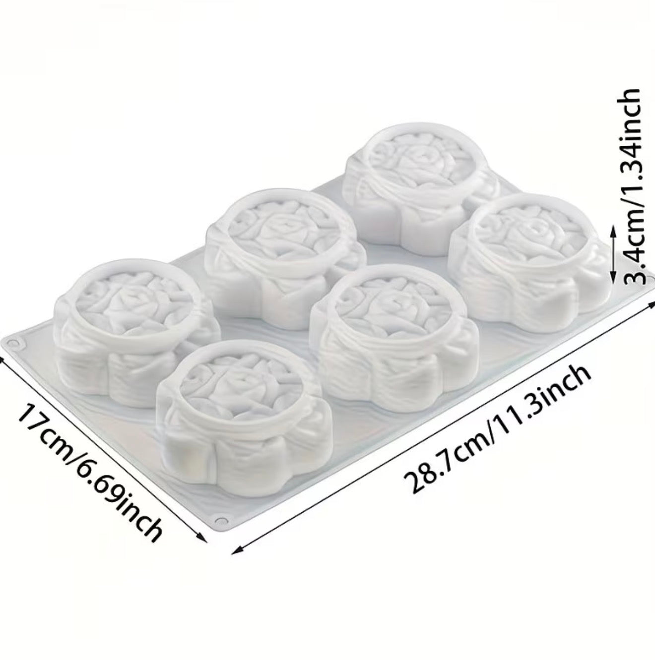 Molde de silicona de rosas