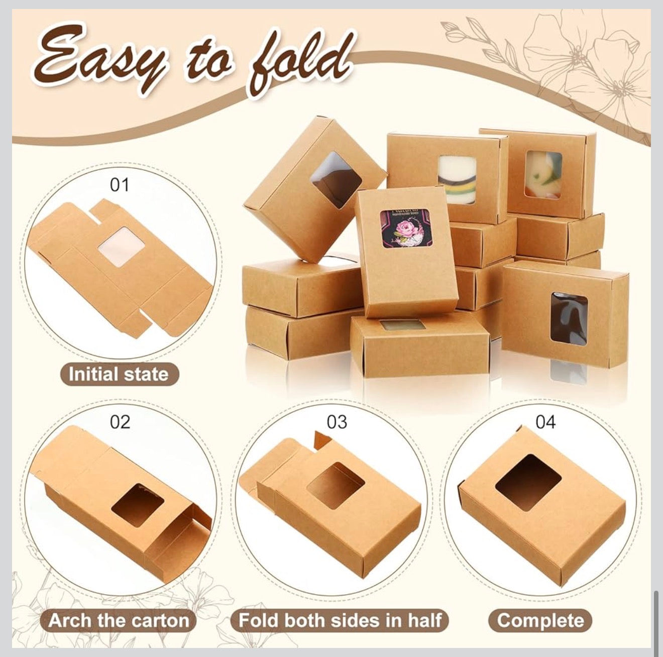 Cajas Kraft para Jabones Artesanales
