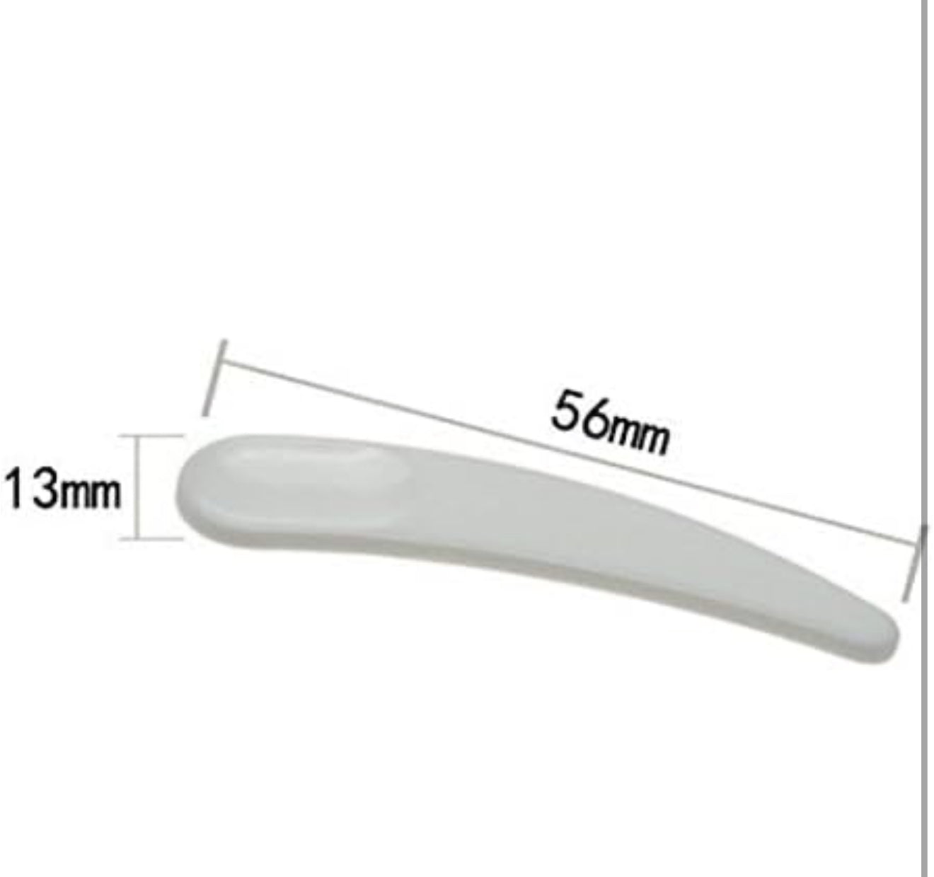 10 PCS Mini Curved Cosmetic Plastic Spoon (White)