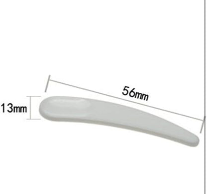 10 PCS Mini Curved Cosmetic Plastic Spoon (White)