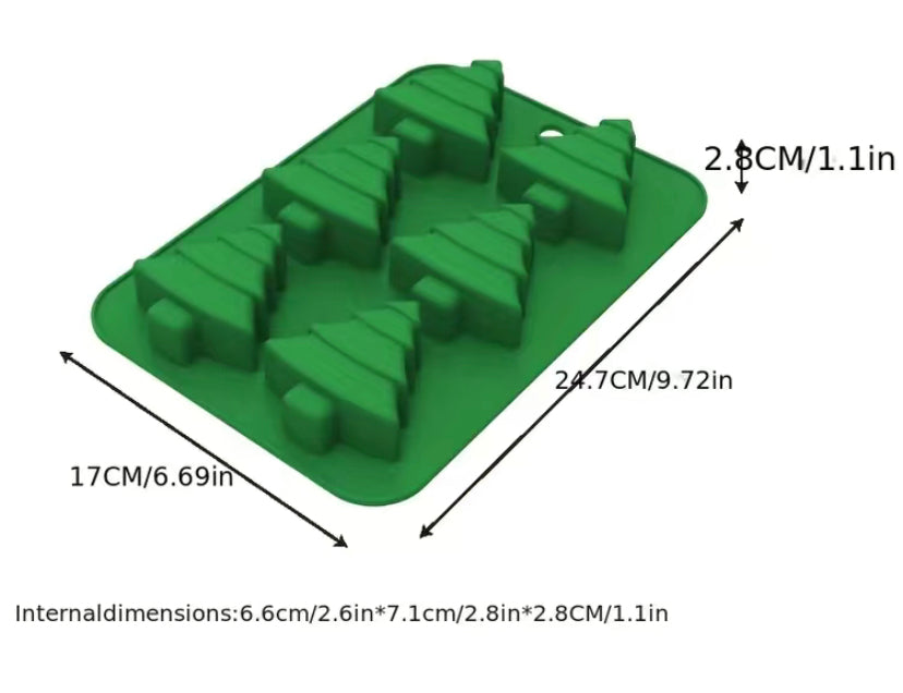 Molde de Silicon de arbol de navidad