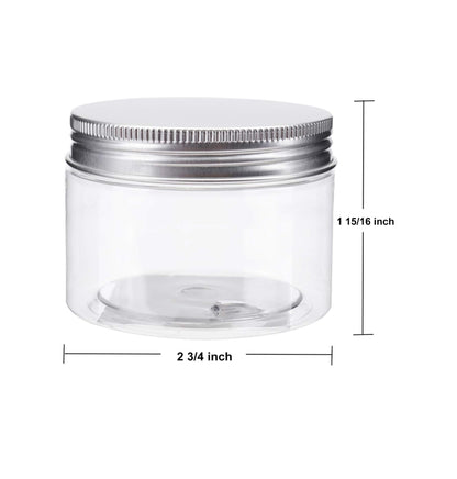 Tarros Plasticos de 4 oz con Tapa de Metal