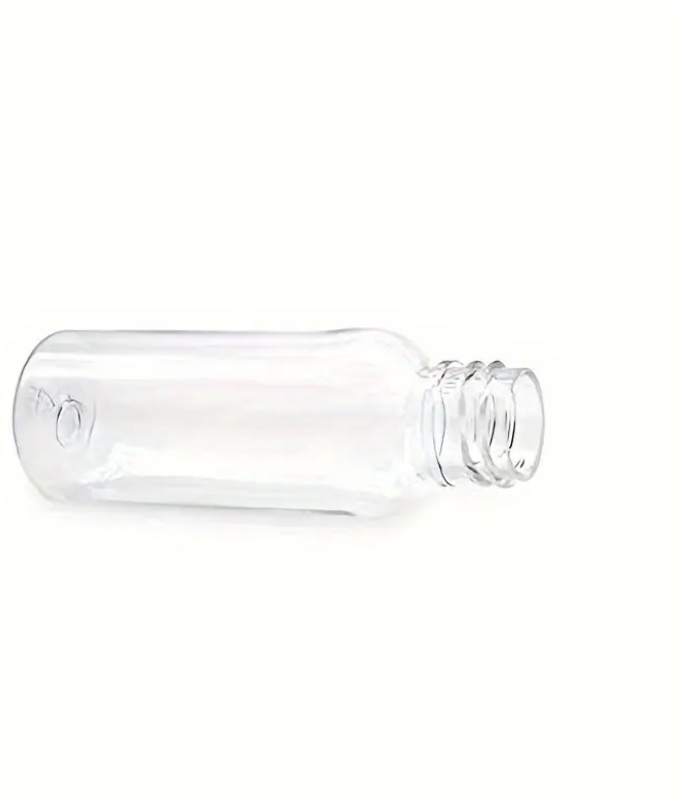 0.5 oz Clear Bullet Bottles w/Clear Ribbed Flip Flop Caps (10 PCS)