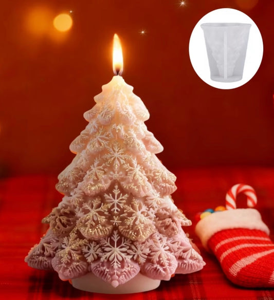 3D Árbol de Navidad con Diseño de Copo de Nieve