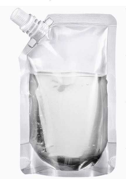 Plastic Pouches w/ Spout Bag 16 oz  (10 PCS) Clear