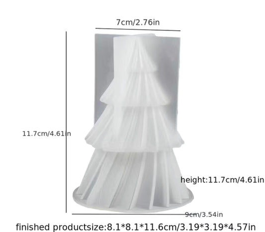 Striped Christmas Tree Silicone Mold