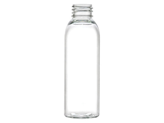 1 oz Clear Plastic Bullet Bottles w/Black Ribbed Flip Flop Caps (1 PC)