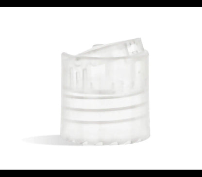 1 oz Clear Round Bullet Plastic Bottle w/ Smooth Disc Top Cap  (50 PCS)