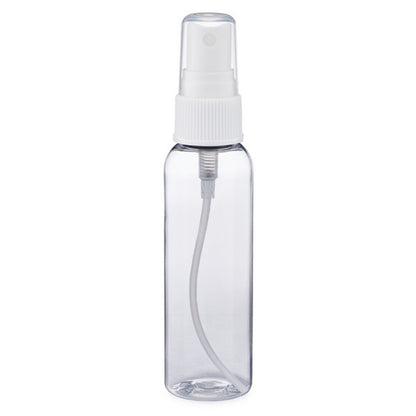 2 OZ CLEAR BULLET PLASTIC BOTTLE W/ CLEAR SPRAY MIST CAP (10PCS)