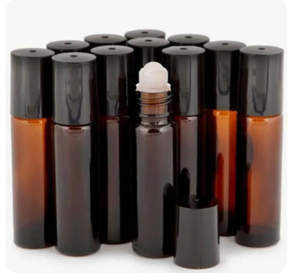 ROLL- ON BOTTLES CRISTAL AMBER 10 ML (12PCS)