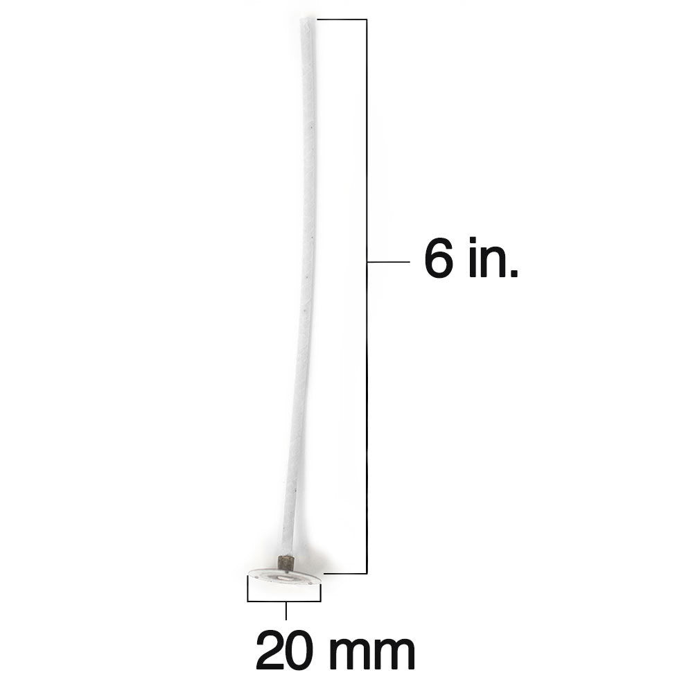 LX 20 (6") PRETABBED WICKS (10 PCS)