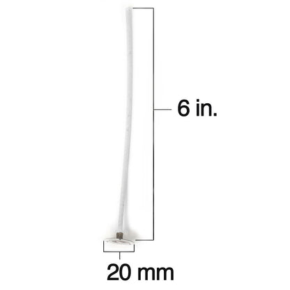 LX 20 (6") PRETABBED WICKS (10 PCS)
