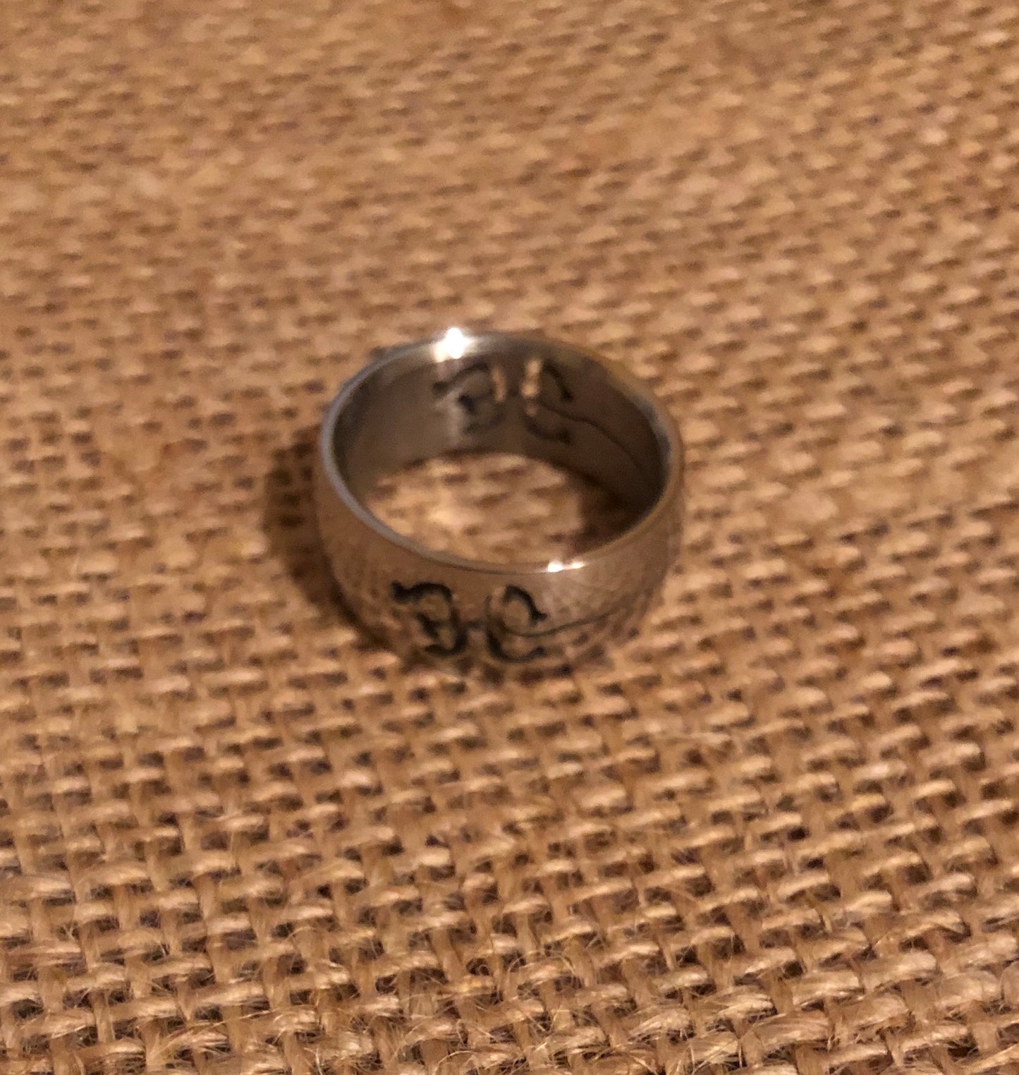 Stainless Steel Ring Symbol Coqui Taino Puerto Rico