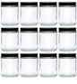 TARROS DE 8 OZ (JARS)CRISTAL CON TAPAS 12 PCS