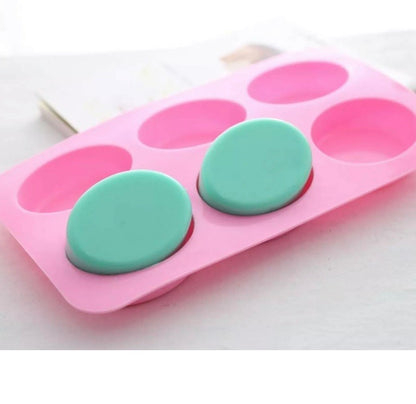 6 Cavity Oval Shape Silicone Mold