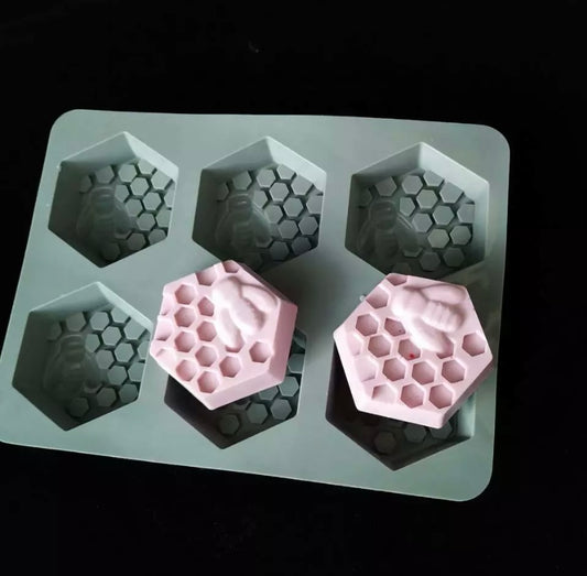 Bee Honeycomb  Soap Hexagon Shaped Silicone Mold