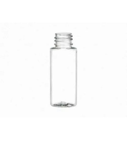 1 oz Clear Plastic Cylinder Bottles w/Ribbed Flip Flop Caps (10 PCS)