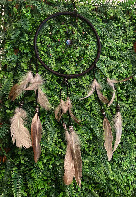 Dreamcatcher Large/ Black w/Crystals