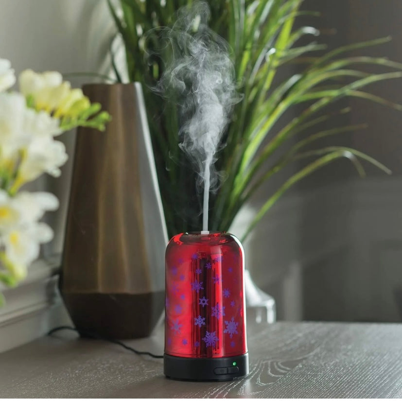 Snowflake Glass Essential Oil Diffuser (Included oil)