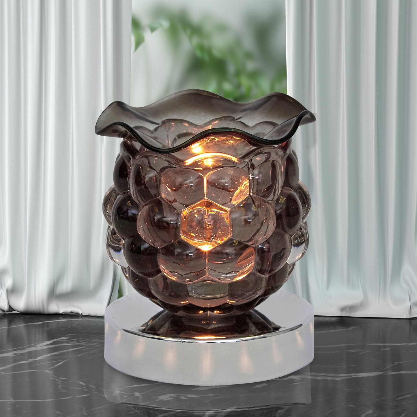 Spa Collection Oil & Wax Aromatic Lamp Warmer Globe Black