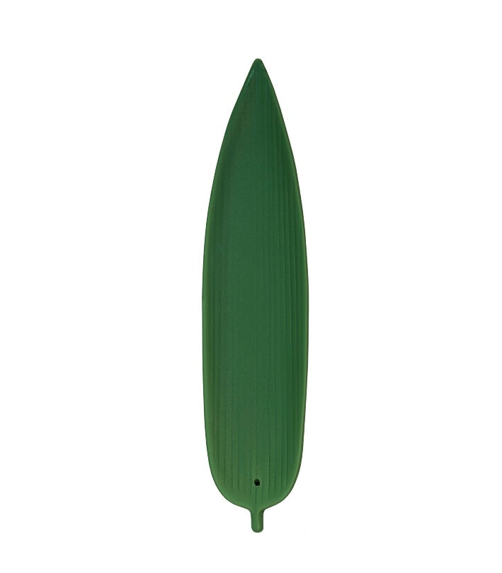 Innozen Imitation Green Leaves Ceramic Incense Holder