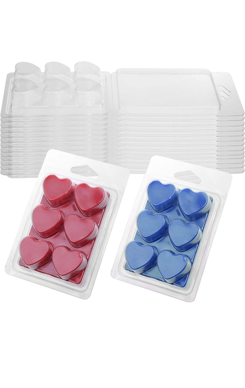 Clamshell for WaxMelts (Hearts) 10PCS