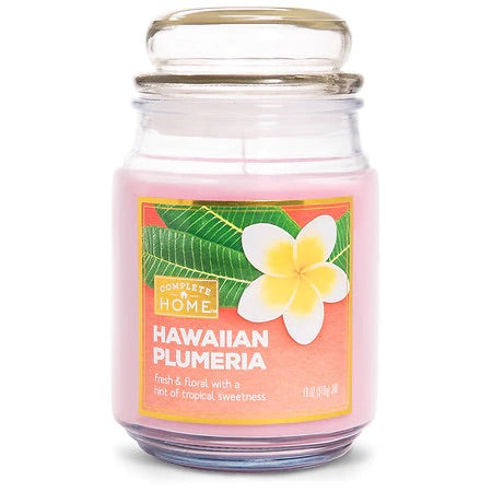 Complete Home Jar Candle Hawaiian Plumeria 18 onz