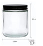 TARROS DE 8 OZ (JARS)CRISTAL CON TAPAS