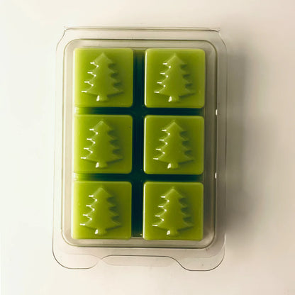 Xmas Tree Clamshell for WaxMelts (Square Cubes) 10PCS
