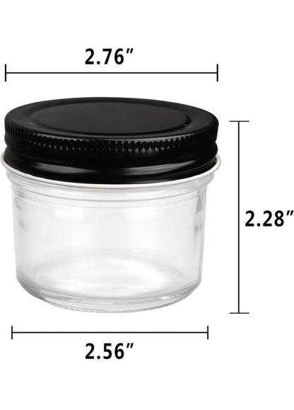 Tarros de 4 oz (Jars)Cristal con tapas 1 PC