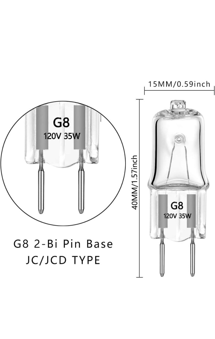 Bombillas halógenas Remplazo G8 de 35 W, 120 V (1PC)