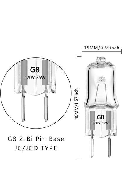 Bombillas halógenas Remplazo G8 de 35 W, 120 V (1PC)