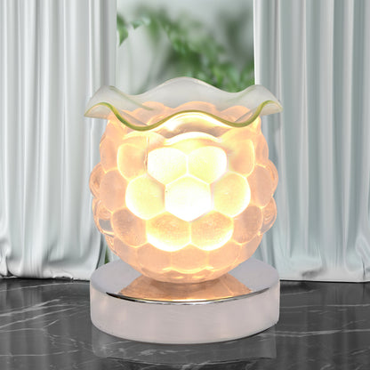 SPA COLLECTION OIL & WAX AROMATIC LAMP WARMER GLOBE FOGGED