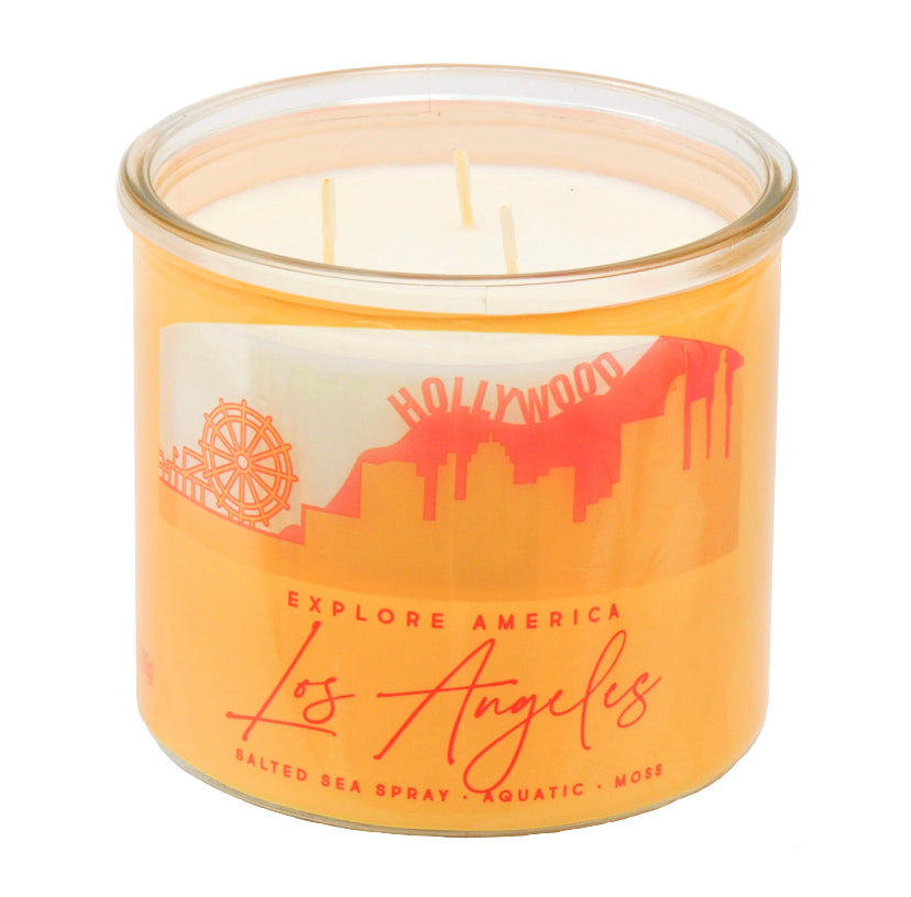 Explore America Los Angeles 14 Ounce 3 Wick Candle